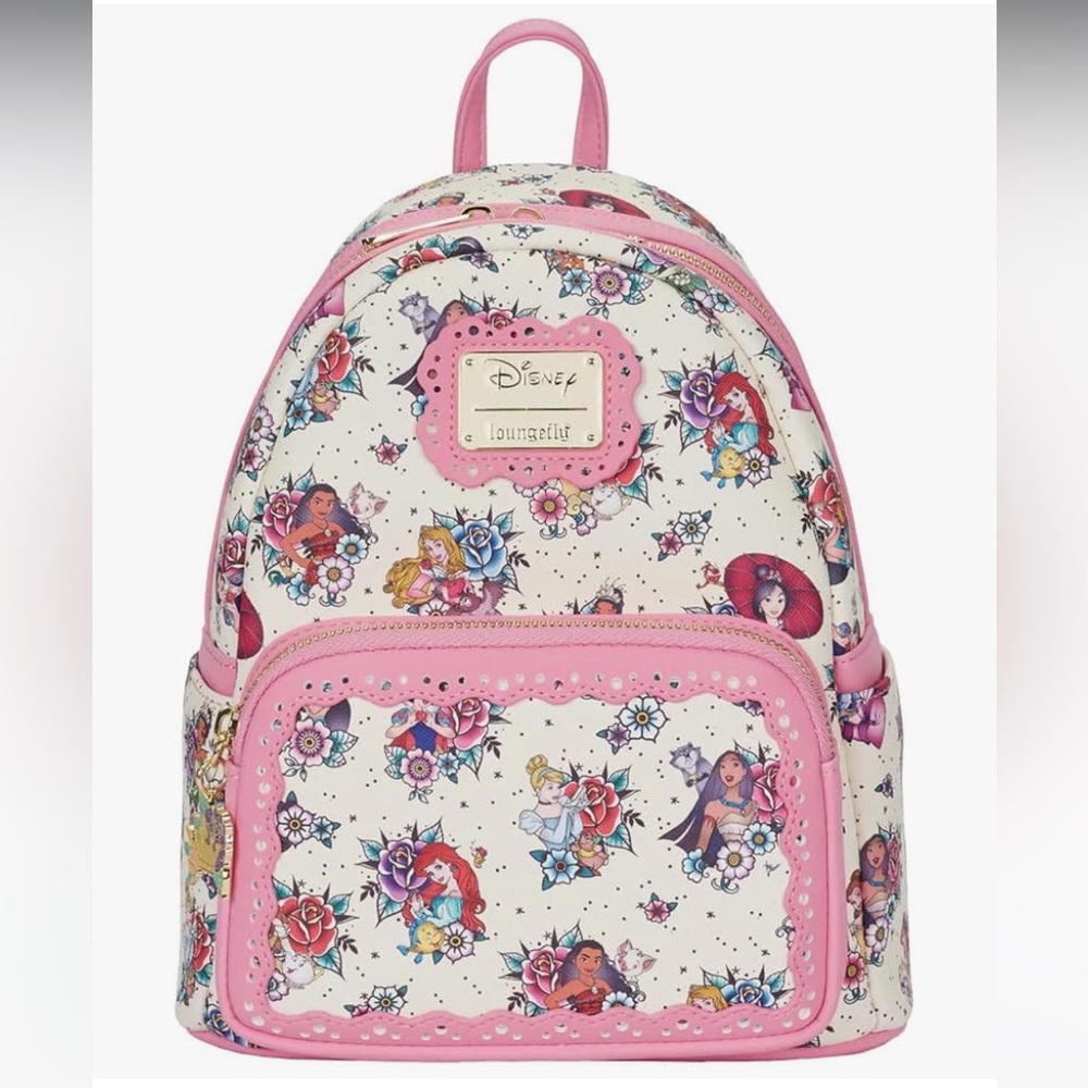 Loungefly Disney Princess Tattoo All Over Print Mini Backpack